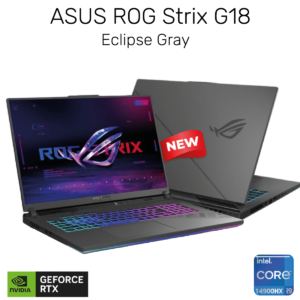 Laptop 2024 ASUS ROG Strix G18, Intel® Core™ i9-14900HX, RTX 4060, 18" 2.5K, 240Hz - Eclipse Gray | 14th Generation