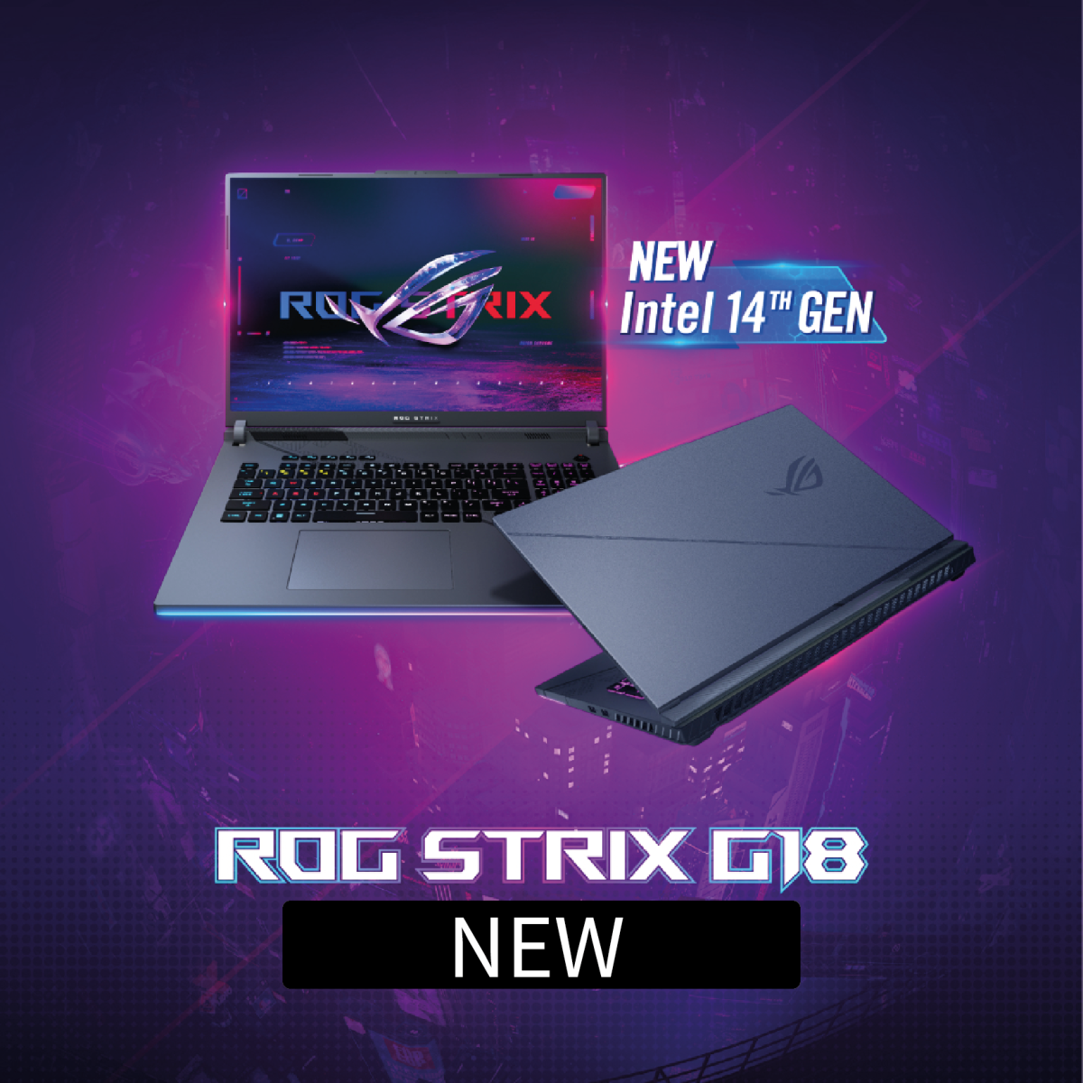 Laptop 2024 ASUS ROG Strix G18, Intel® Core™ i9-14900HX, RTX 4080 12GB, 18" 2.5K, 240Hz with ROG Impact Gaming Mouse & ROG backpack - Eclipse Gray | 14th Generation - Image 2