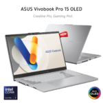 ASUS Vivobook Pro 15 OLED (2024), AI Ready, 15.6” 3K 120Hz OLED Laptop, Intel Core Ultra 7 155H, NVIDIA GeForce RTX™ 4050, 1TB SSD,  Cool Silver