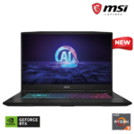 Laptop Katana A17 AI B8VG NEW  AMD Ryzen 9 8945HS Up to 5.2GHz, NVIDIA GeForce RTX 4070 8GB DDR6, 16GB DDR5, 1TB SSD 17.3" FHD, 144Hz IPS-Level with MSI AI Engine - Black