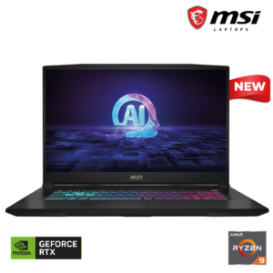 Laptop Katana A17 AI B8VG NEW  AMD Ryzen 9 8945HS Up to 5.2GHz, NVIDIA GeForce RTX 4070 8GB DDR6, 16GB DDR5, 1TB SSD 17.3" FHD, 144Hz IPS-Level with MSI AI Engine - Black