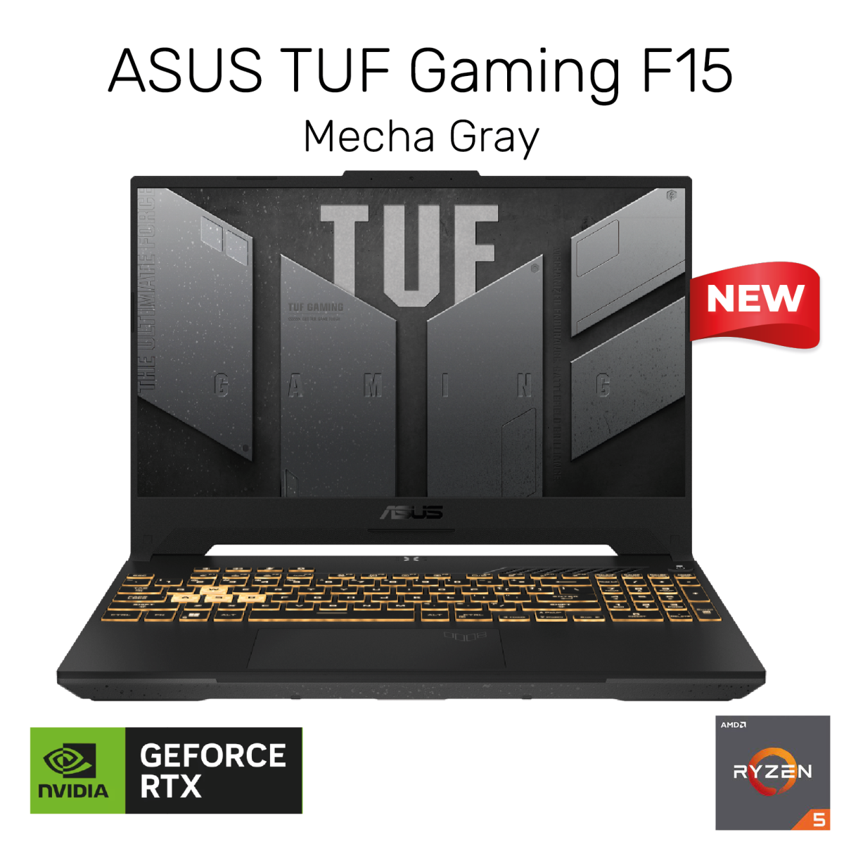 Laptop ASUS TUF Gaming F15 2023|AMD Ryzen™ 5-7535HS RTX™ 4050 6GB DDR5 512 SSD 15.6-inch 144Hz FHD - Mecha Gray