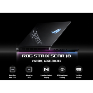 Laptop ROG Strix SCAR 18 Intel® Core™ Ultra 9 275HX Processor Up to 5.4 GHz, NVIDIA GeForce RTX™ 5080 Laptop GPU 16GB GDDR7 18-inch 2.5K 240Hz IPS ROG Nebula Display - Rog Mouse & Bag
