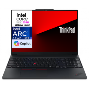 Laptop Lenovo ThinkPad E16 Gen 3 | Intel® Core™ Ultra 7 255H 16 Core, Up to 5.1GHz Intel® Arc™ 140T GPU 16GB DDR5 5600 16" WUXGA With Casual Toploader - 2 Years Warranty