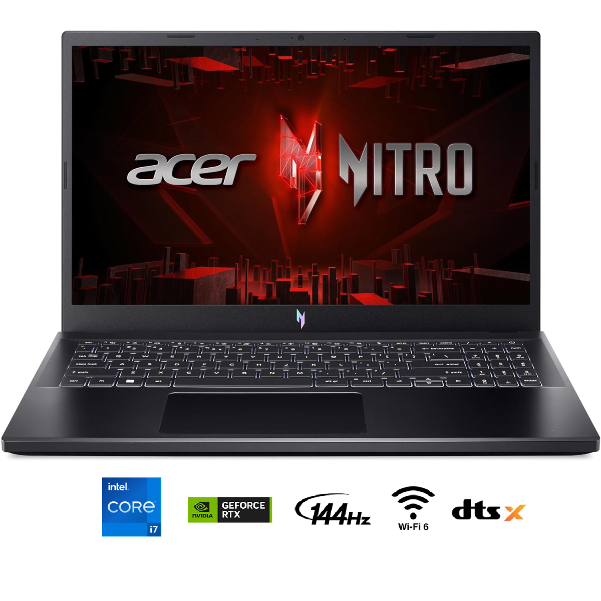 Laptop ACER NITRO V15 13TH GEN Intel® Core i7-13620H 4.90 GHz NVIDIA GeForce RTX 4050 6GB 16GB-DDR5 15.6" IPS FHD 144Hz Display