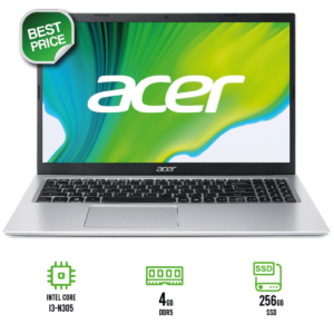 NEW Laptop Acer Aspire 3 A315-58, Intel® Core i3-N305, 4 GB DDR5, 256 GB SSD, 15.6" FHD, Silver