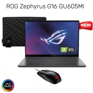 NEW (2024) Laptop ROG Zephyrus G16 |AMD Ryzen™ AI 9 HX 370 Processor RTX™ 4070 32GB DDR5X 16"  240Hz WQXGA OLED with ROG Zephyrus Sleeve ROG Impact Gaming Mouse & Win 11