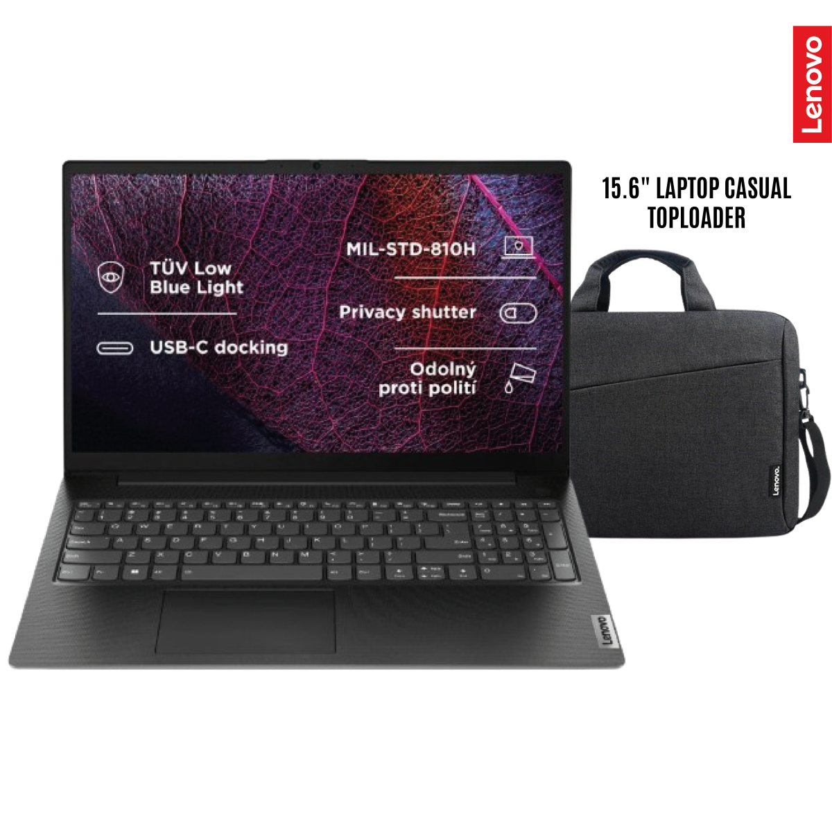 Lenovo V15 G4 IRU | Intel Core i5-13420H 13th Gen High-Performance Processor 16GB DDR4 512 SSD 15.6" FHD, Ethernet (RJ-45) /w 15.6" Laptop Casual Toploader - 2 Year Warranty