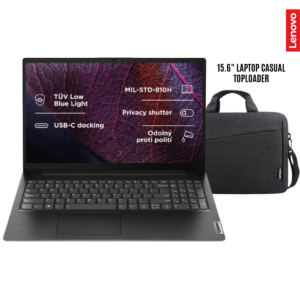 Laptop Lenovo V15 Gen 5 i | Intel Core i5-13420H 13th Gen3.4GHz High-Performance Processor, 16GB DDR5, 512GB SSD, 15.6" FHD, Ethernet (RJ-45) w/ 15.6" Laptop Casual Toploader - 2 Year Warranty
