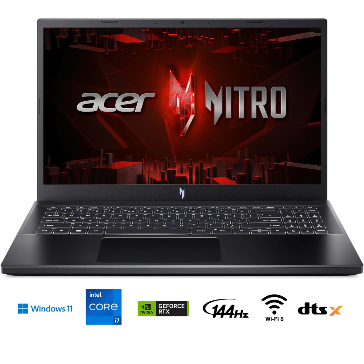 Laptop ACER NITRO V15 13TH GEN Intel® Core i7-13620H 4.90 GHz NVIDIA GeForce RTX 4060 8GB 16GB-DDR5 15.6" IPS FHD 144Hz Display - Windows 11 Home