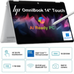 HP OmniBook 5 Flip 14 inch Laptop PC 14-fp0047ne, Intel® Core™ 7 150U 5.4 GHz, 16 GB LPDDR5-5200, 1 TB M.2 SSD, 14-inch diagonal, 2K (1920 x 1200) IPS Touch w/ HP Rechargeable MPP 2.0 Tilt Pen - Windows 11 Home - 3 Year Warranty