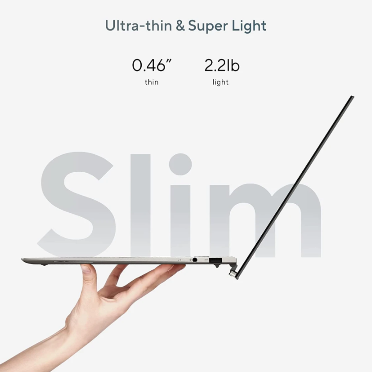 ASUS Zenbook s13 13.3 2.8K World’s Slimmest Laptop OLED Core i7-1355U -512GB SSD M.2 13th Generation Basalt Grey Aluminum - Windows Hello / Windows 11 Home - Image 10