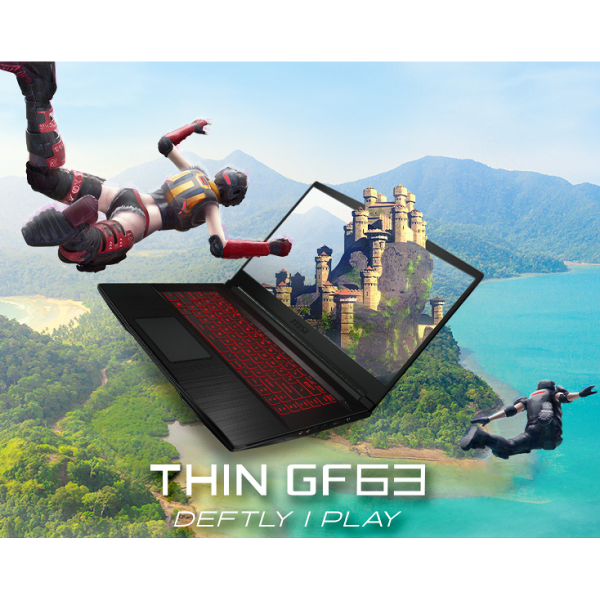 Laptop MSI GF63 Thin 12UCX Core i5-12450H 8 Cores up to 4.40GHz 8GB DDR4 512 SSD, NVIDIA RTX 2050 4GB DDR6, 15.6" FHD IPS 144Hz - 12th Generation - Image 7