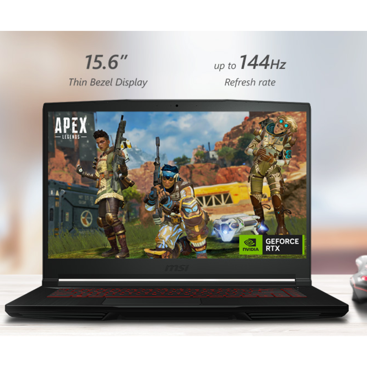 Laptop MSI GF63 Thin 12UCX Core i5-12450H 8 Cores up to 4.40GHz 8GB DDR4 512 SSD, NVIDIA RTX 2050 4GB DDR6, 15.6" FHD IPS 144Hz - 12th Generation - Image 2