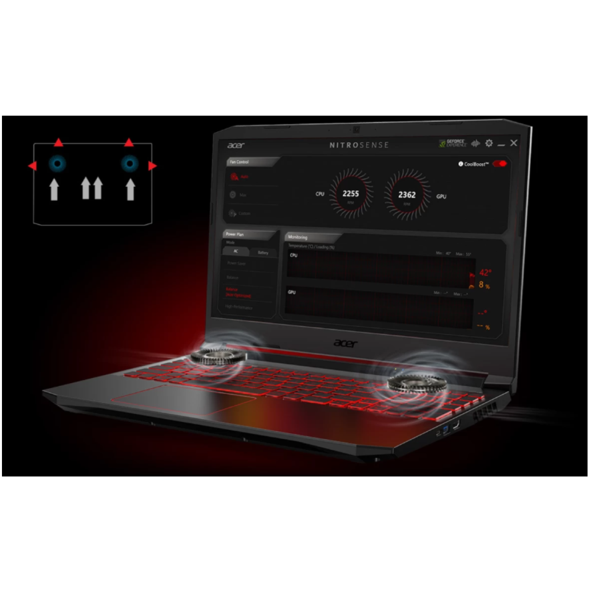 Acer Nitro 5 AN515-57-77P5 NEW 11Gen Core i7-11800H with RTX 3050TI & 16 GB DDR4 1TB SSD 15.6" IPS FHD 144Hz Display - 11th Generation - Image 4