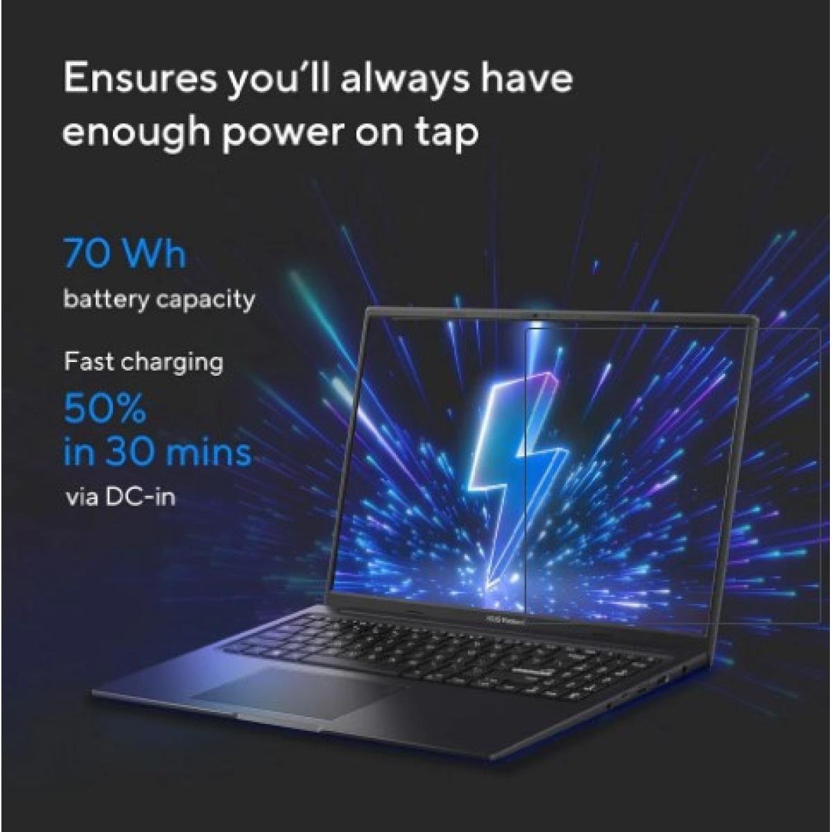ASUS Vivobook 16X Intel® Core™ i9-13900H 14-Cores Processor NVIDIA® GeForce RTX™ 4060 8GB GDDR6 16.0" FHD+ 120Hz Refresh Rate - Indie Black - Image 2