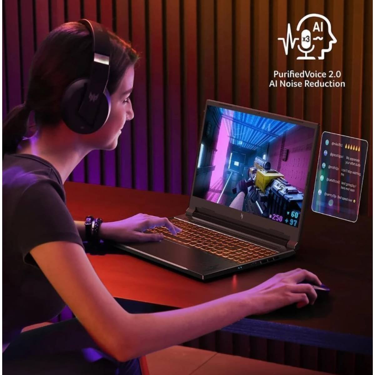 Laptop Acer Nitro V 16 ANV16-71 14TH GEN Intel® Core i7-14650HX 5.20 GHz NVIDIA GeForce RTX 4060 8GB 16GB DDR5 16" IPS ComfyView FHD+ 165Hz Display - Image 8