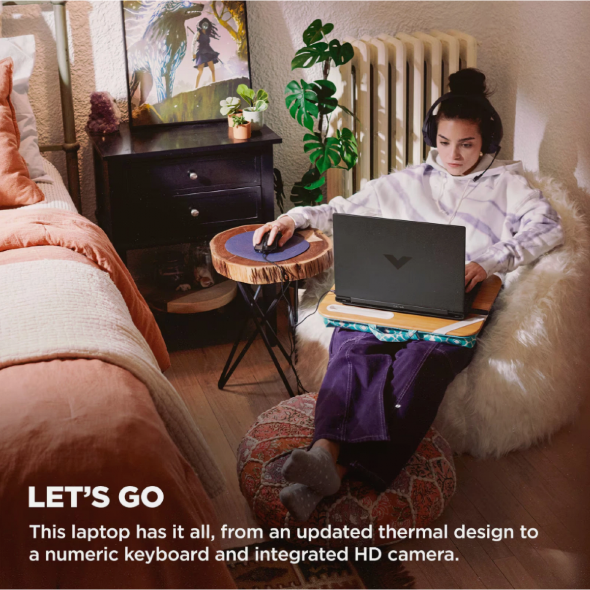 HP Victus 15-fb3093dx Gaming Laptop, 15.6" 144Hz FHD Display, AMD Ryzen 7 7445HS Upto 4.7GHz, 16GB RAM, 512GB SSD, NVIDIA GeForce RTX 4050, Backlit keys, Windows 11 Home - Mica Silver - Image 2