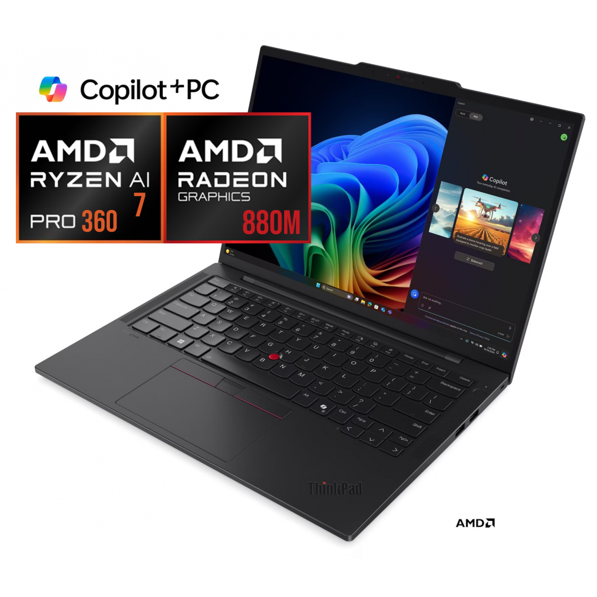 Lenovo ThinkPad T14s Gen 6 (AMD) AI Business Laptop, Ryzen AI 7 PRO 360, AMD Radeon 880M Graphics, 32GB LPDDR5x, 1TB SSD, 14" FHD+ IPS, Wi-Fi 7, Windows 11 Pro, 3 Year Warranty
