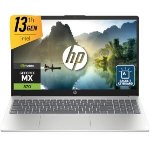 HP Laptop 15-fd0371nia 13th Gen Intel® Core™ i7-1355U 10-Cores, MX570 A 2GB, 16 GB DDR4 (Customized), 15.6" FHD IPS Micro Edge - Natural Silver