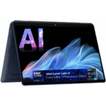 HP OmniBook X Flip 14 inch 2-in-1 Laptop Next Gen AI PC 14-fm0023dx, Intel® Core™ Ultra 7 256V 4.8 GHz, 16 GB LPDDR5x-8533 MT/s, 1 TB PCIe Gen4, 14" 2K Touch Display (1920 x 1200) IPS 400 Nits, Windows 11 Home - Atmospheric Blue