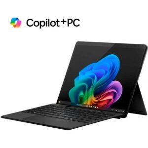 Microsoft Copilot+ PC Surface Pro Tablet, with Keyboard, 13" LCD PixelSense Flow Touch Display, Qualcomm Snapdragon X Plus, 16GB RAM, 512GB SSD, Qualcomm Adreno GPU, Windows 11, Black