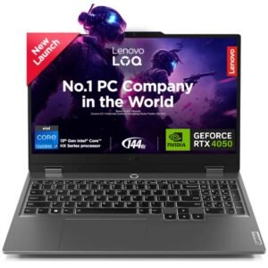 Laptop Lenovo LOQ Gaming 15IRX9 | AI-Powered Gaming PC 13Gen Intel® Core™ i7-13650HX, 24GB DDR5 NVIDIA GeForce RTX 4050 6GB & 15.6" FHD IPS 144Hz Display - Luna Grey