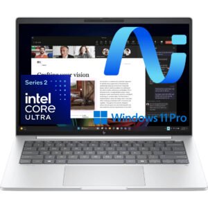 Laptop HP EliteBook 8 G1i AI-Enhanced Light & Powerful For Secure Enterprise Business, Intel Core™ Ultra 7 255U, 16GB DDR5, 14" IPS FHD+, Windows 11 Pro - Glacier silver