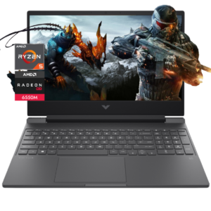 HP VICTUS 15 Gaming Laptop AMD Ryzen 5 7535HS AMD Radeon™ RX 6550M 4GB GDDR6 15.6'' FHD 144Hz Display 16GB DDR5 (Customized) Windows 11 Home - MICA SILVERUS