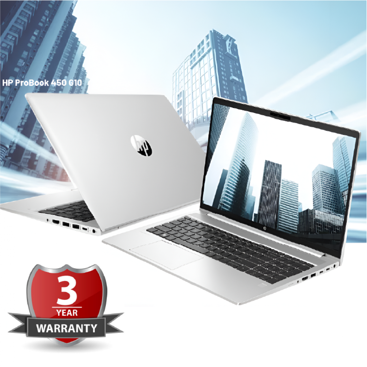 Laptop HP ProBook 450 G10 Notebook Intel® Core™ i5-1335U 10 Cores, 16 GB DDR4-3200Hz , 512 GB SSD, 15.6" FHD anti-glare, 250 nits, Fingerprint & Backlit KB - Pike silver aluminum