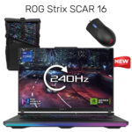 New Laptop ROG Strix SCAR 16 | Intel Core i9-14900HX RTX 4080 32GB DDR5 16" QHD+ 240Hz with ROG backpack & ROG Gladius III Mouse | Off Black