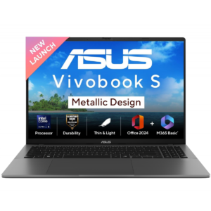 NEW 2025 Laptop ASUS Vivobook S16 Light-Wight Intel Core Ultra 7 Processor 255H Intel Arc Graphics AI Boost NPU up to 13TOPS 16GB DDR5 1TB M.2 16-inch FHD+ IPS 144Hz - Matte Gray
