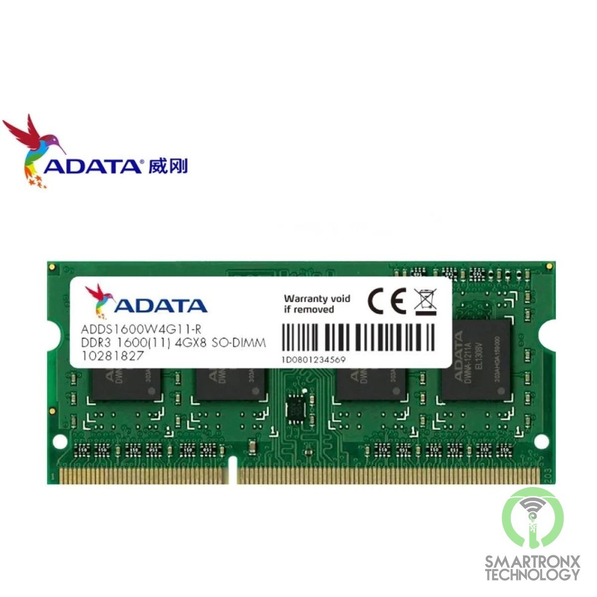ADATA Premier 4GB 1600Mhz DDR3L RAM Memory Module for Laptops