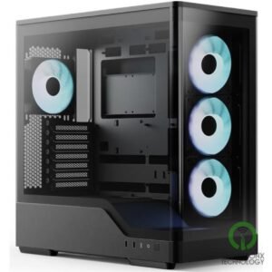 AeroCool P500A (Black) ARGB Stylish Panoramic Fish Tank Design ATX Mid Tower Tem