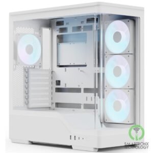 AeroCool P500A (White) ARGB Stylish Panoramic Fish Tank Design ATX Mid Tower Tem