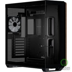 APNX V1 (Black/Wood) Dual Chamber Panoramic 2 Glasses Design ATX Mid Tower Mesh