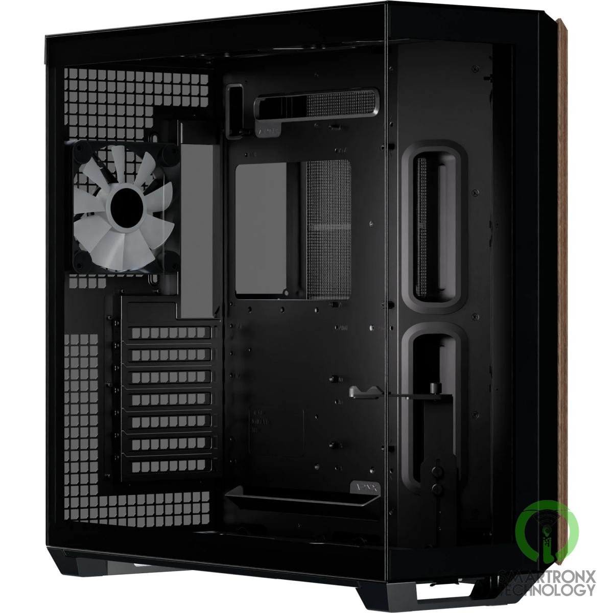 APNX V1 (Black/Wood) Dual Chamber Panoramic 2 Glasses Design ATX Mid Tower Mesh