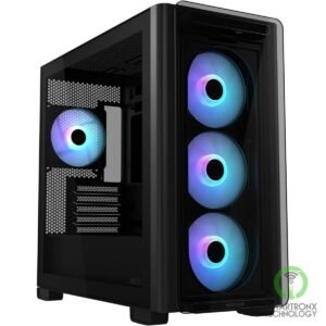 ASUS A23 Plus Computer Case, 4x Pre-Installed aRGB Fans, Up to 360mm Radiator &a