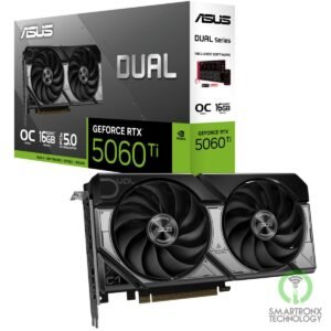 ASUS Dual GeForce RTX 5060 Ti 16GB GDDR7 OC Edition 128-Bit Memory, 2632 MHz Boo