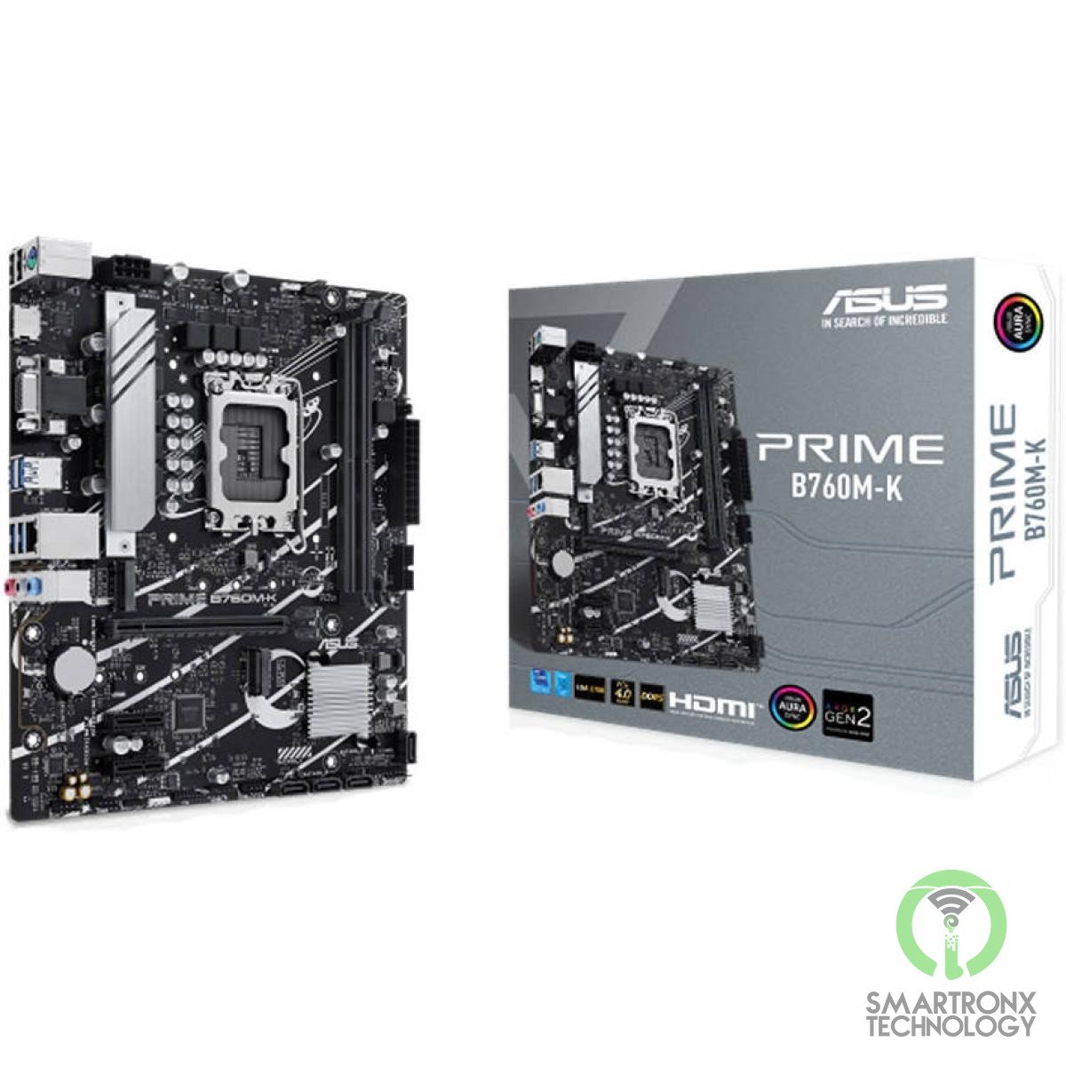 ASUS PRIME B760M-K, Intel 14th 13th 12th Series, LGA 1700/DDR5/PCIe 4.0/2xM.2 -