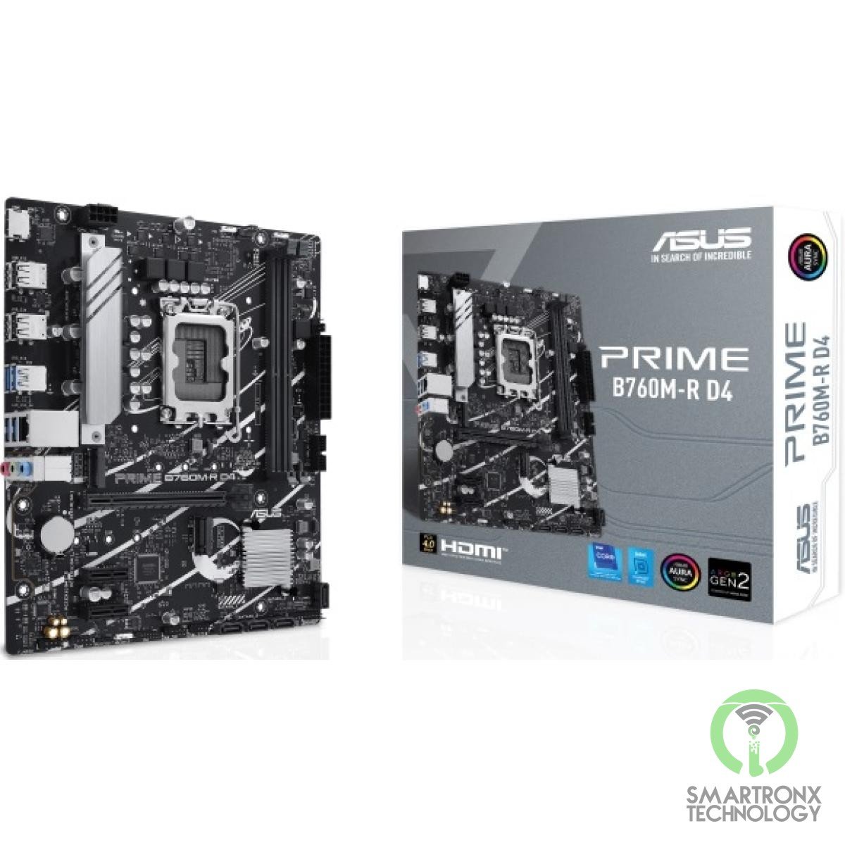 ASUS PRIME B760M-R D4, Intel 14th 13th 12th Series, LGA 1700/DDR4/PCIe 4.0/2xM.2