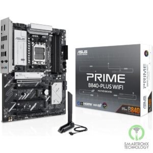 ASUS PRIME B840-Plus Wi-Fi 6E AM5 ATX AMD B840 Chipset, 4x DIMM DDR5 Slots, Up t