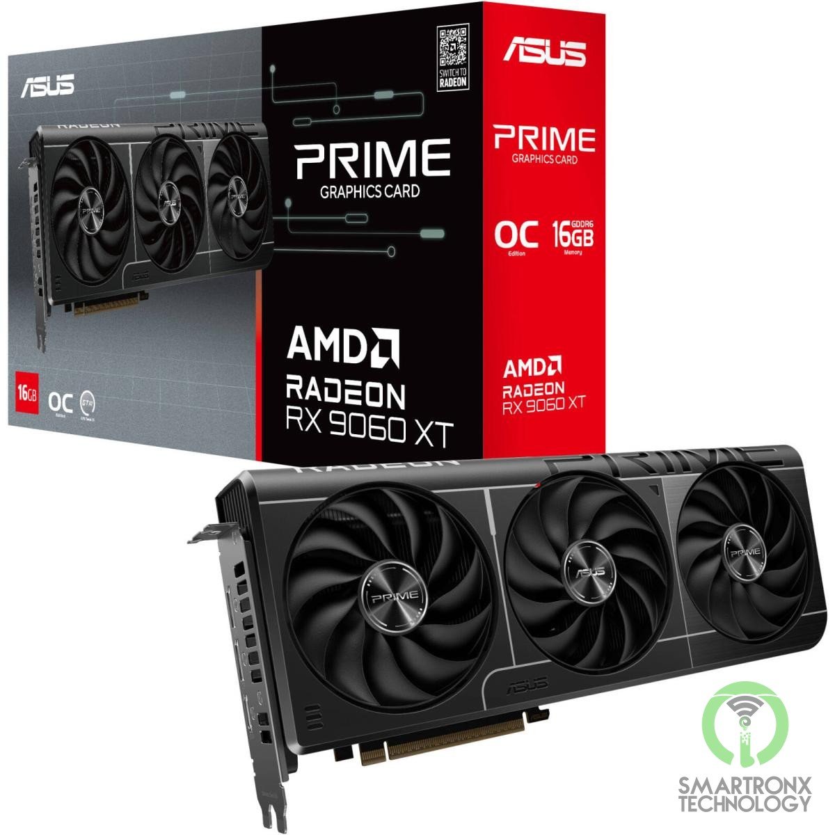 ASUS Prime Radeon RX 9060 XT OC Edition 16GB GDDR6 Graphics Card