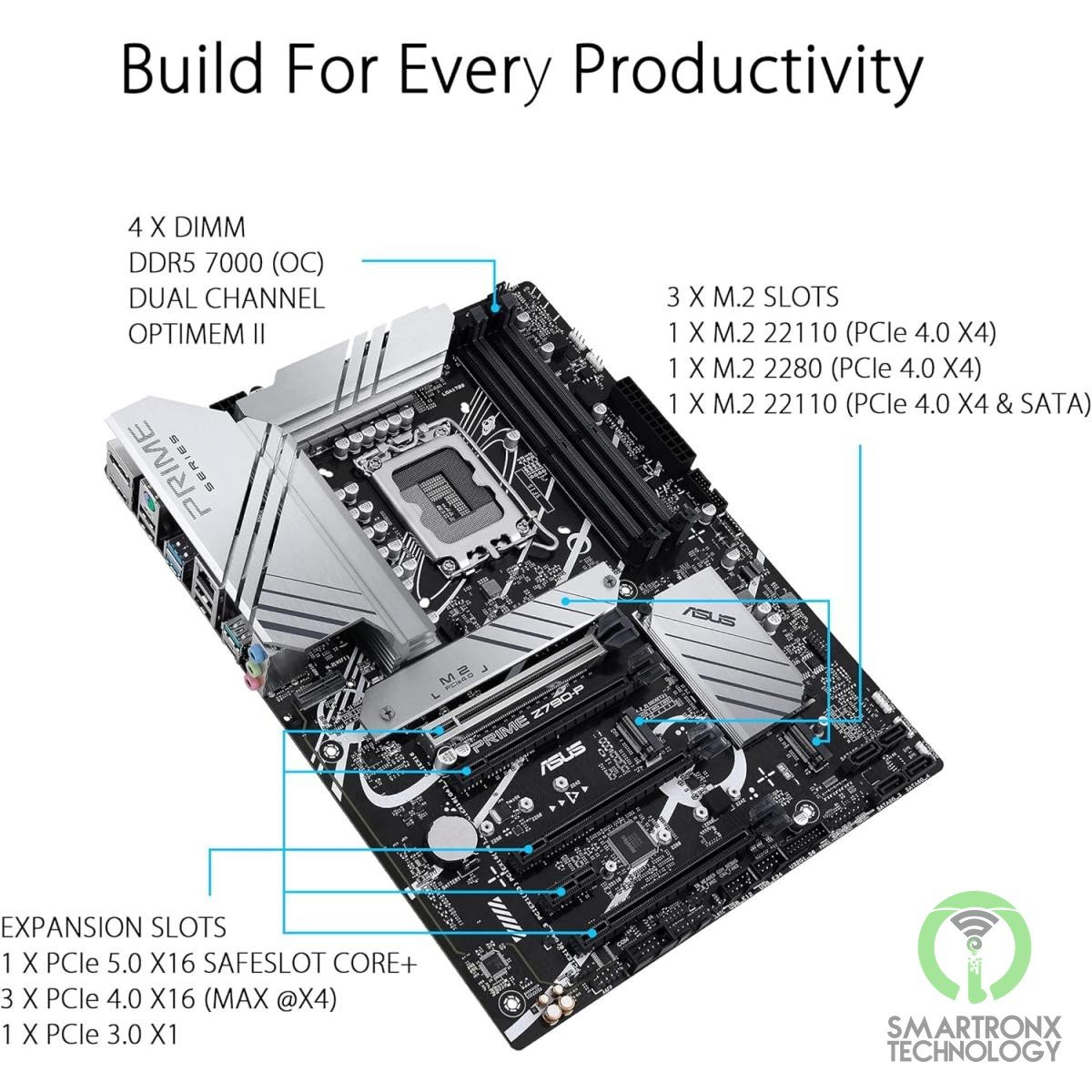 ASUS Prime Z790-P DDR5 Intel 13th&12th Gen ATX Motherboard 3x M.2 Thunderbol