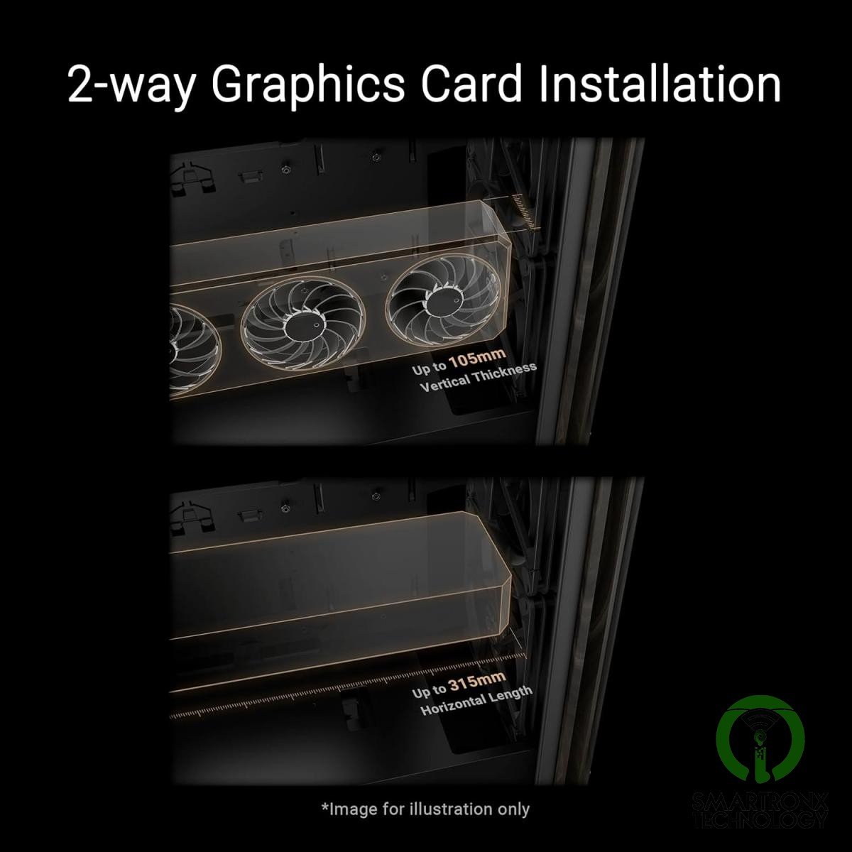 ASUS ProArt PA401 Wood Edition Tempered Glass Panel, 2x 160mm Pre-Installed Fans