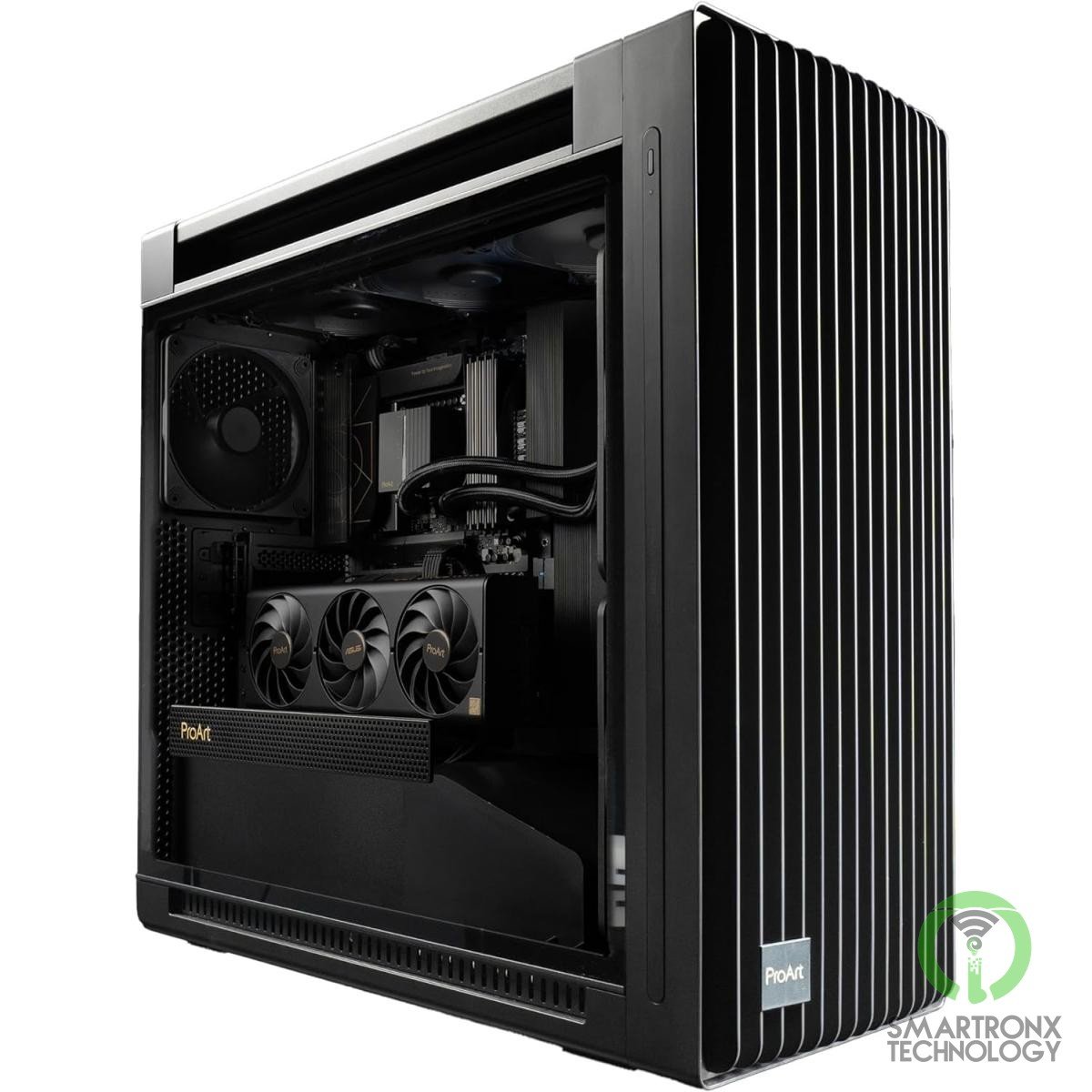 ASUS ProArt PA602 E-ATX Case 420mm Radiator Support Dual 200mm Built-in Fans Fro