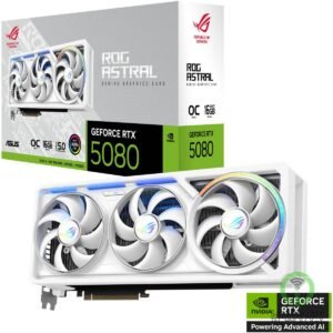 ASUS ROG Astral GeForce RTX 5080 WHITE OC Edition 16GB GDDR7 Graphics Card