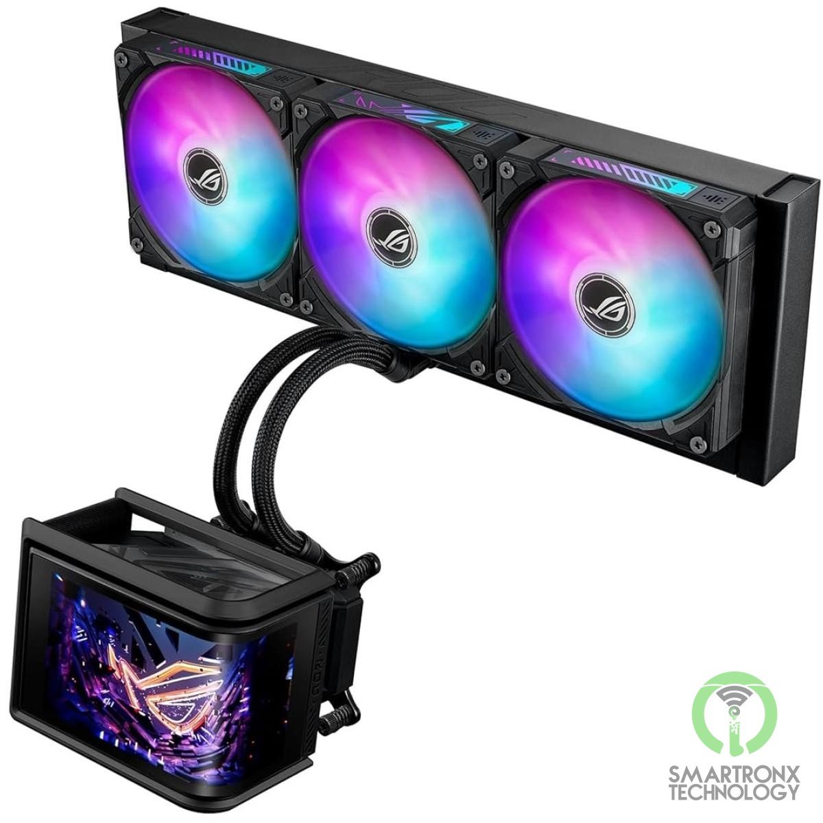 ASUS ROG Ryuo IV SLC 360 ARGB Liquid CPU Cooler, 6.67" AMOLED Display, 360mm Rad