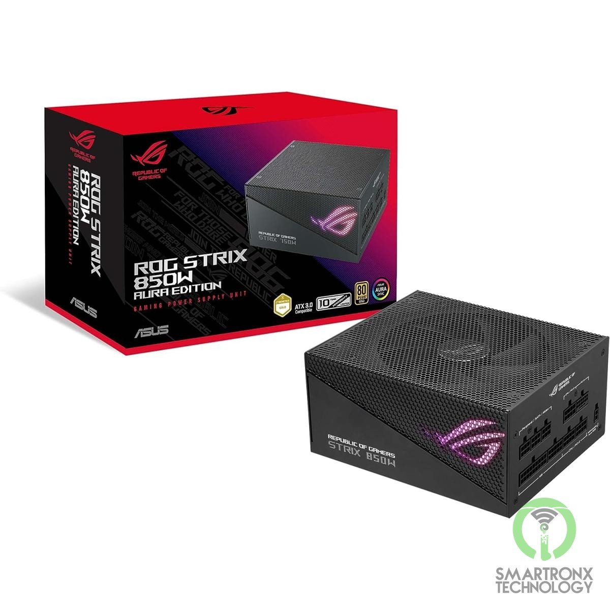 ASUS ROG Strix 850W Gold Aluminum Axial-tech Fan PCIe Gen 5.0 Fully Modular Powe