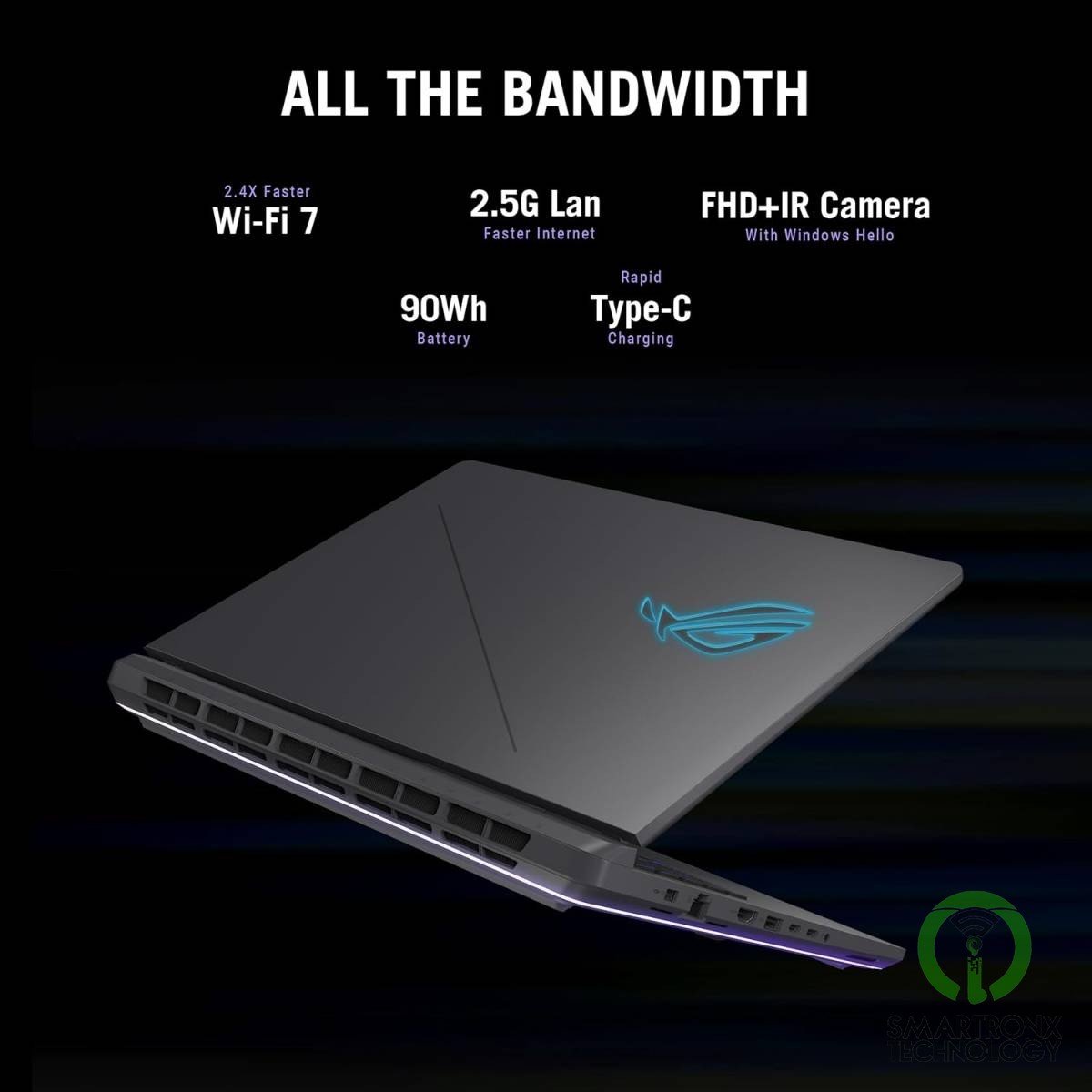 ASUS ROG Strix G16 Gaming Laptop, Intel Core Ultra 9 275HX with AI Boost NPU, NV